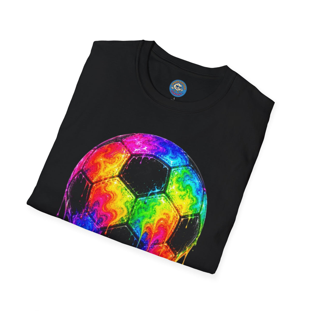 Rainbow Drip Soccer Ball T-Shirt
