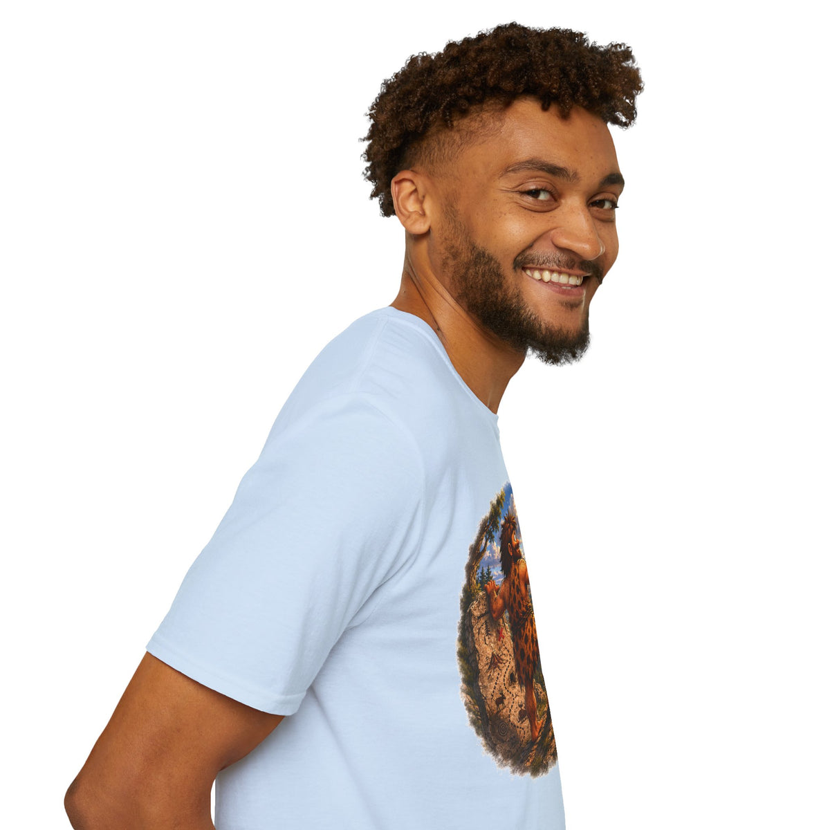 Caveman Using GPS T-Shirt