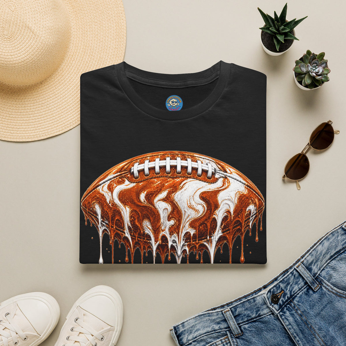 Texas Longhorns Drip Football T-Shirt