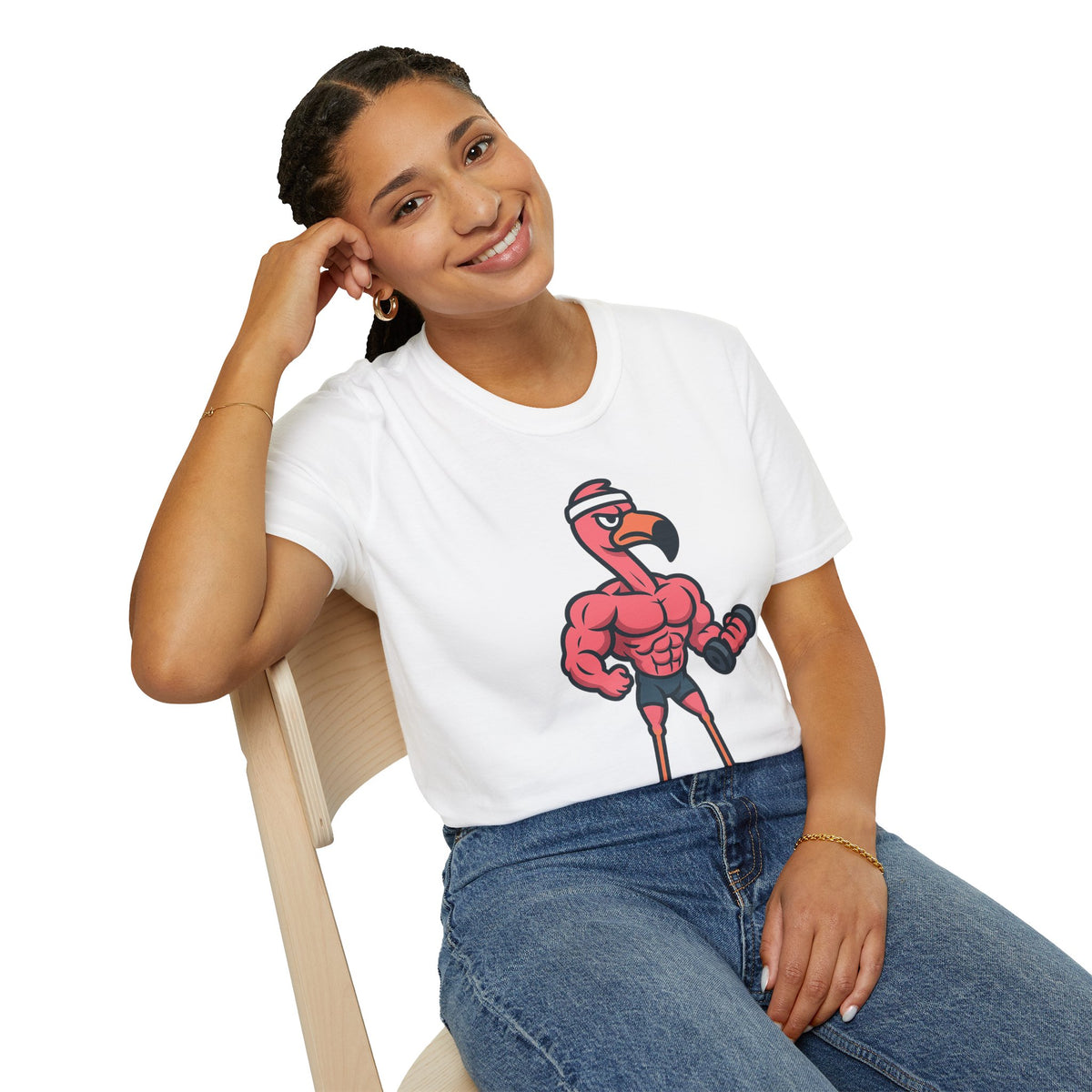 Skipping Leg Day Flamingo T-Shirt