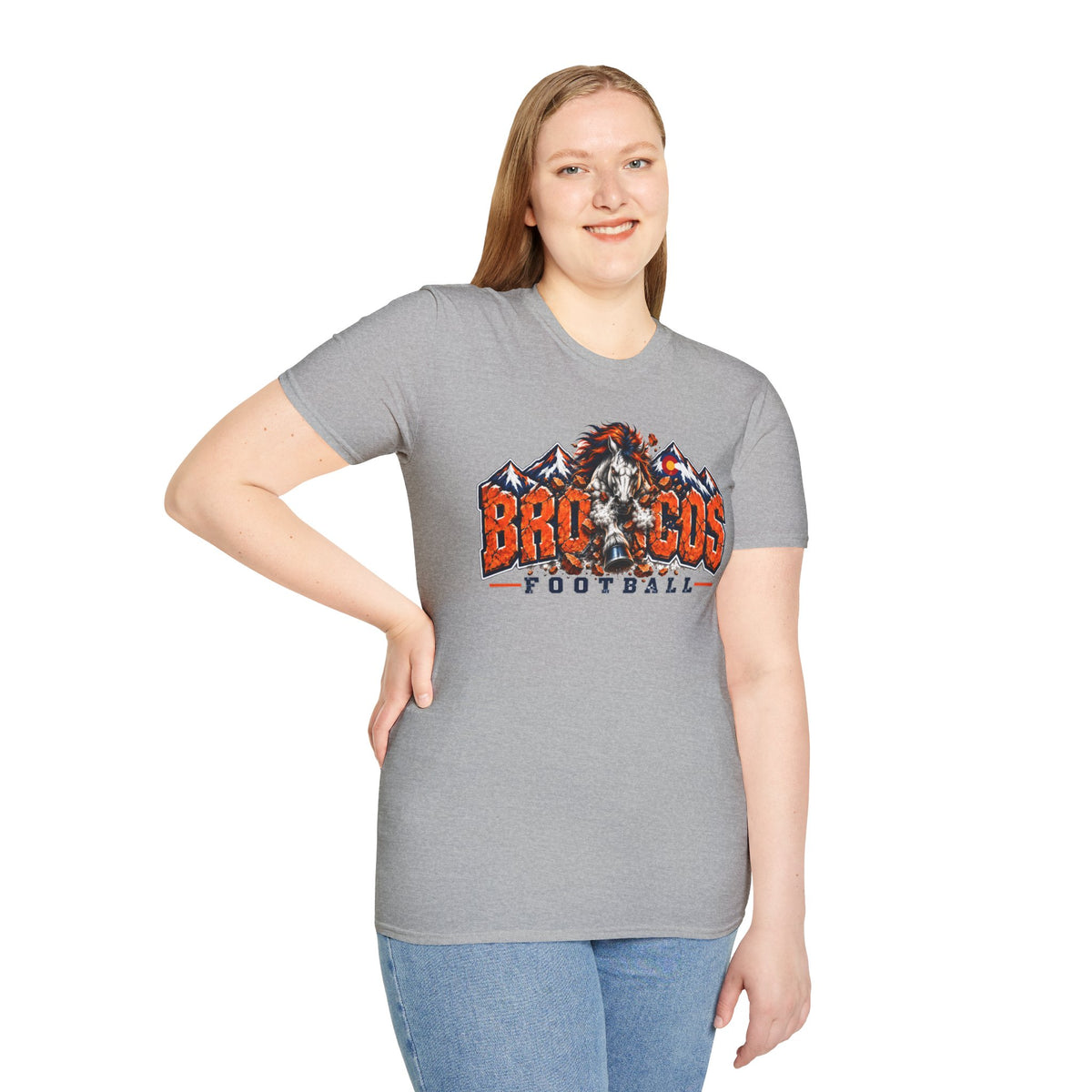 Broncos Football Mountain T-Shirt (V5)