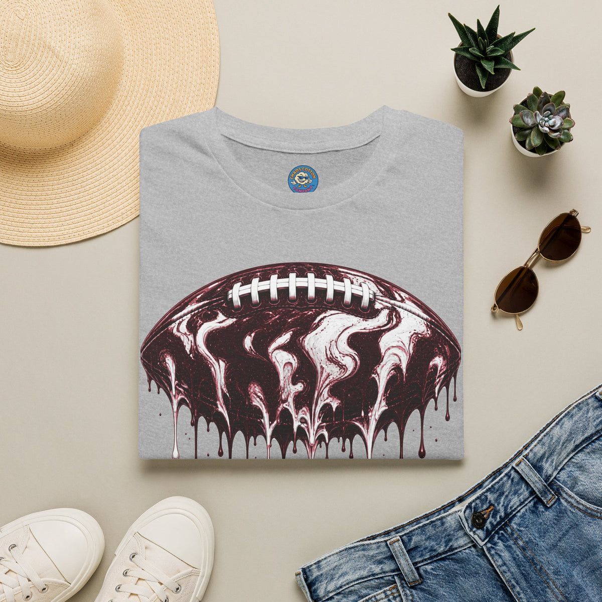 Mississippi State Bulldogs Drip Football T-Shirt