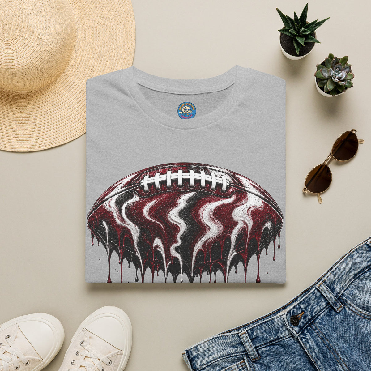 South Carolina Gamecocks Drip Football T-Shirt