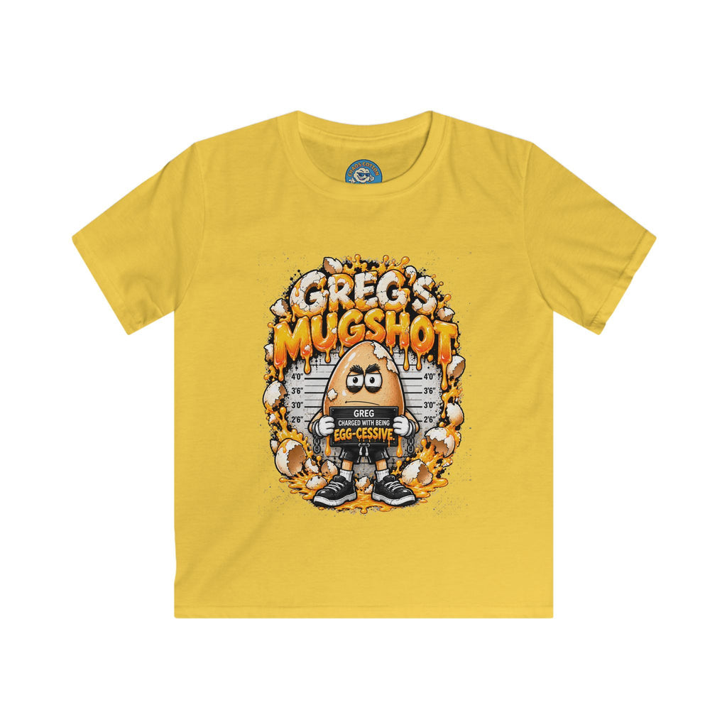 Greg the Egg "Greg's Mugshot" Kids T-Shirt