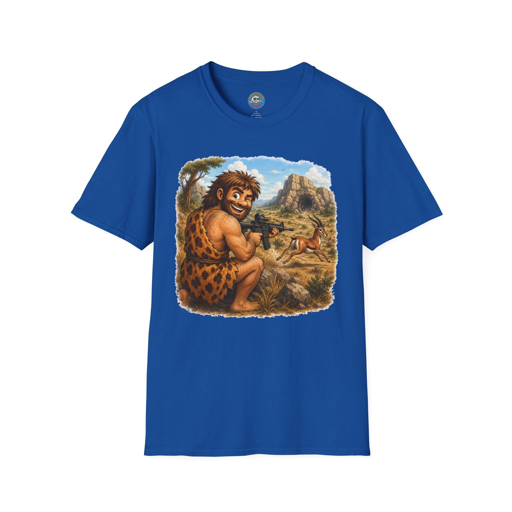 Caveman Hunting with an AR T-Shirt