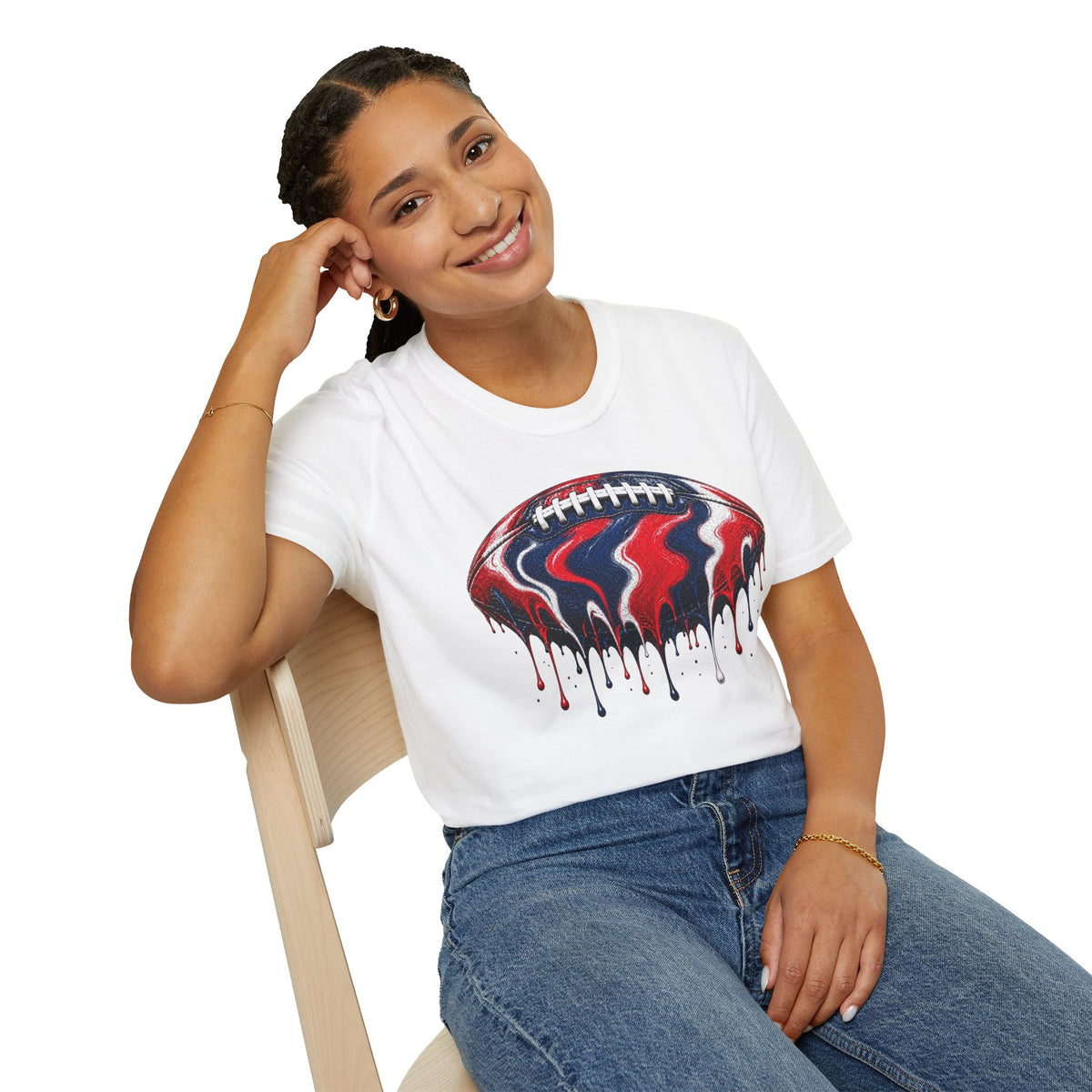 Ole Miss Drip Football T-Shirt