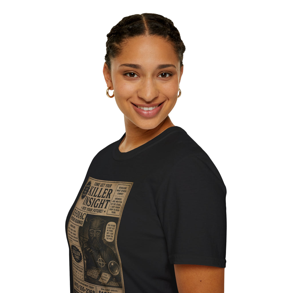 Killer Insight Vintage Newspaper Ad T-Shirt | Zodiac Psychic Readings