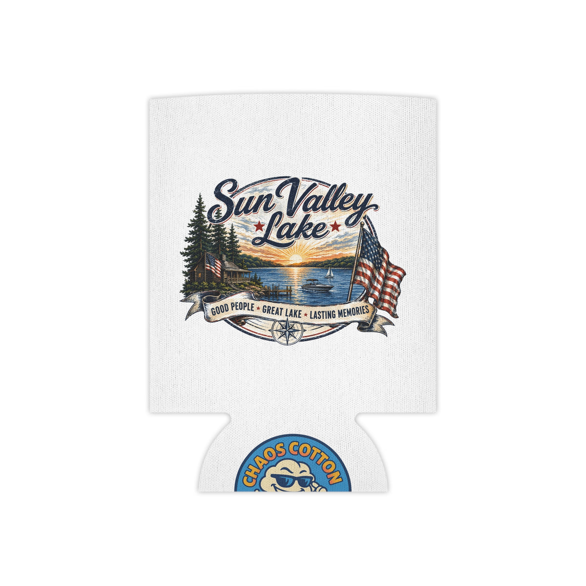 Sun Valley Lake Insulated Can Cooler