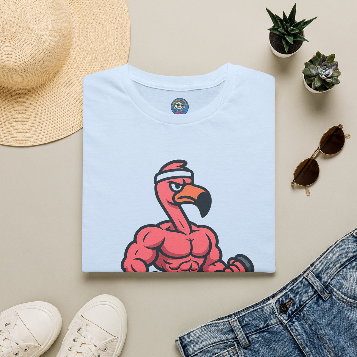Skipping Leg Day Flamingo T-Shirt