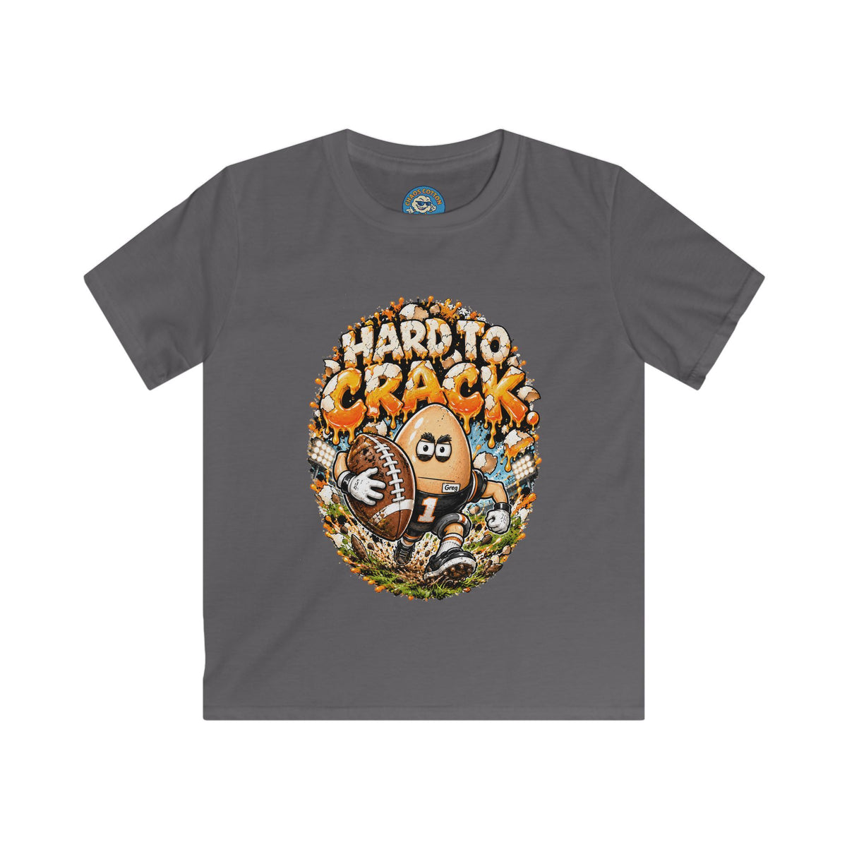 Greg the Egg "Hard to Crack" Football Kids T-Shirt