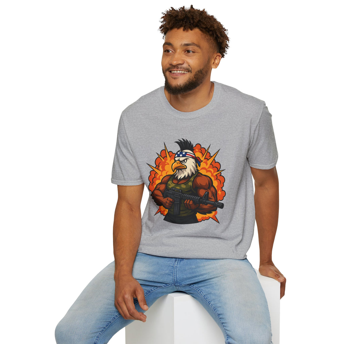Patriotic Eagle Warrior T-Shirt