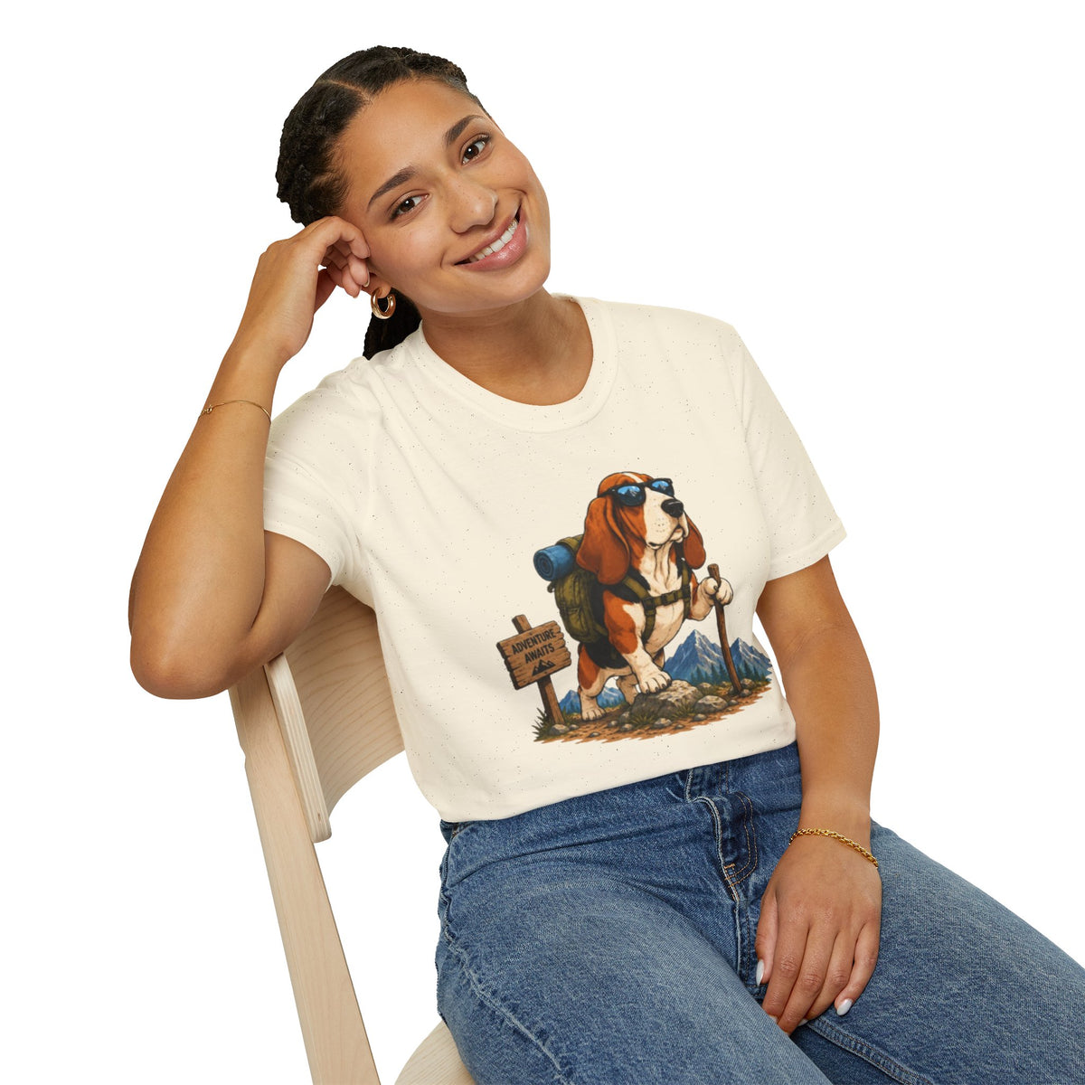 Hiking Basset Hound T-Shirt