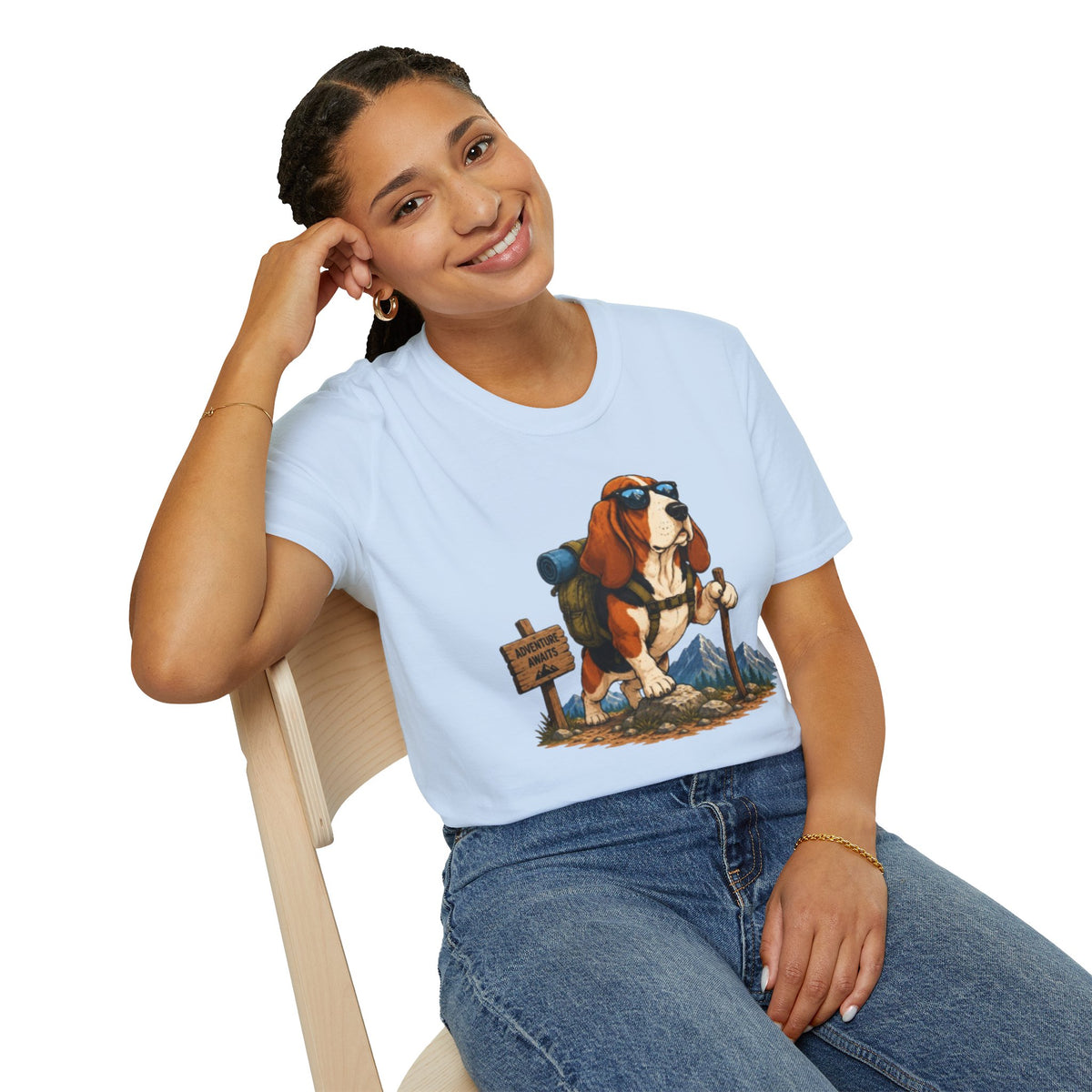 Hiking Basset Hound T-Shirt