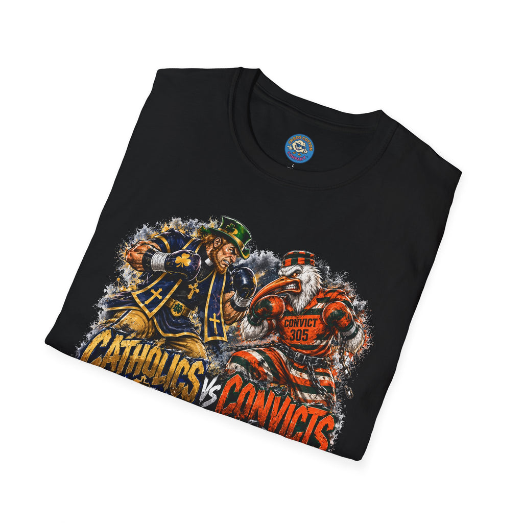 Catholics vs Convicts Rivalry Football T-Shirt