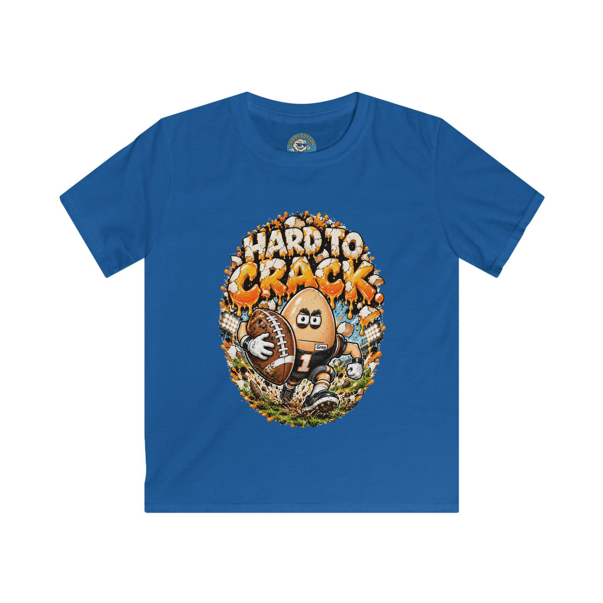 Greg the Egg "Hard to Crack" Football Kids T-Shirt