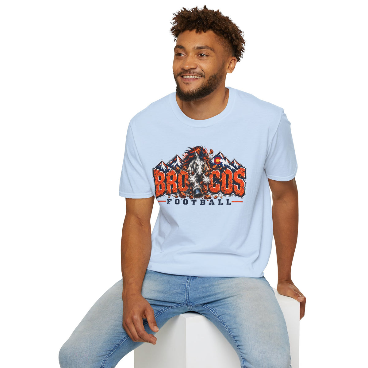 Broncos Football Mountain T-Shirt (V5)