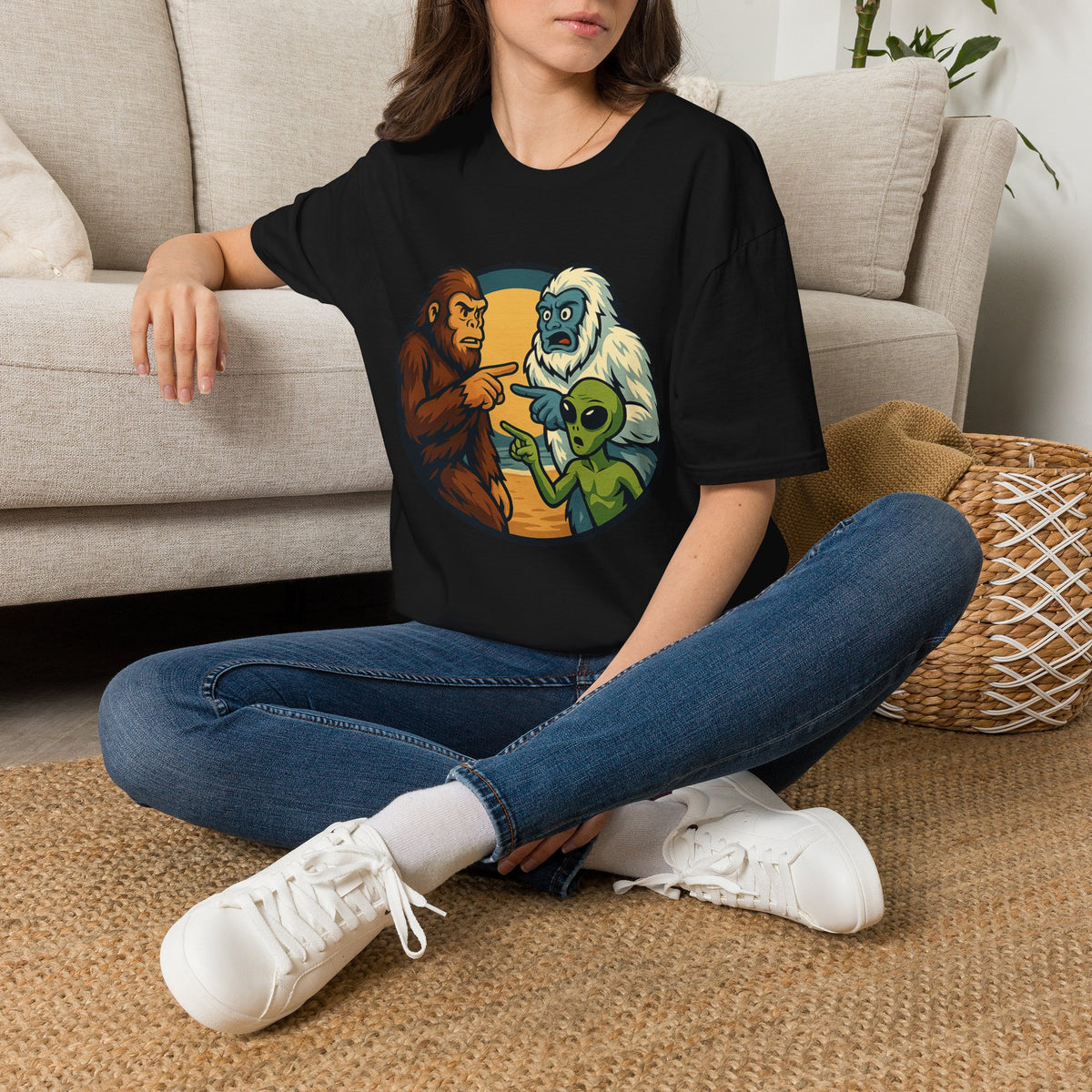 Wait... Youre Real Too? Bigfoot, Yeti and Alien T-Shirt