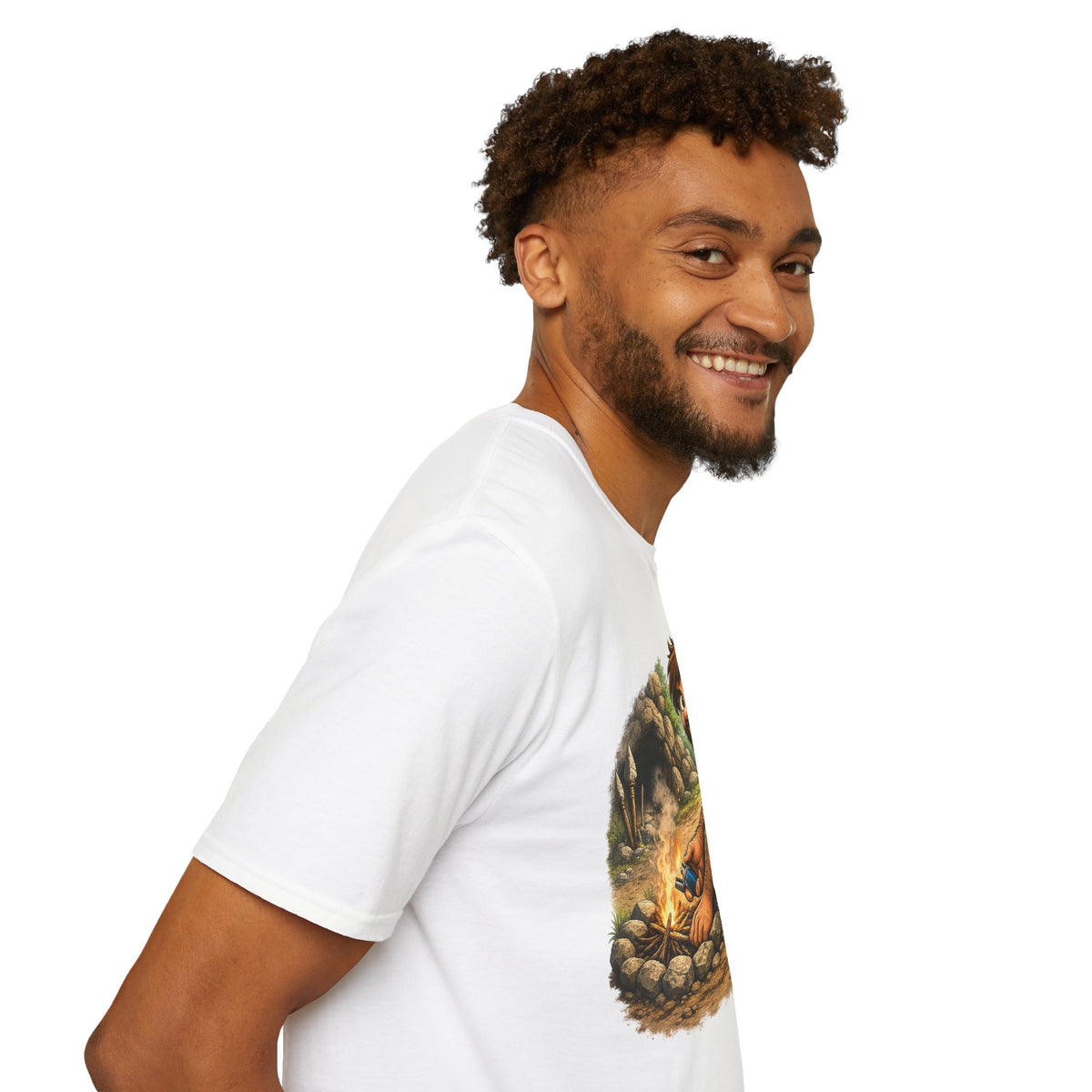 Caveman Discovers a Lighter T-Shirt