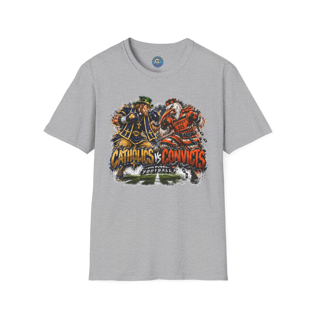 Catholics vs Convicts Rivalry Football T-Shirt
