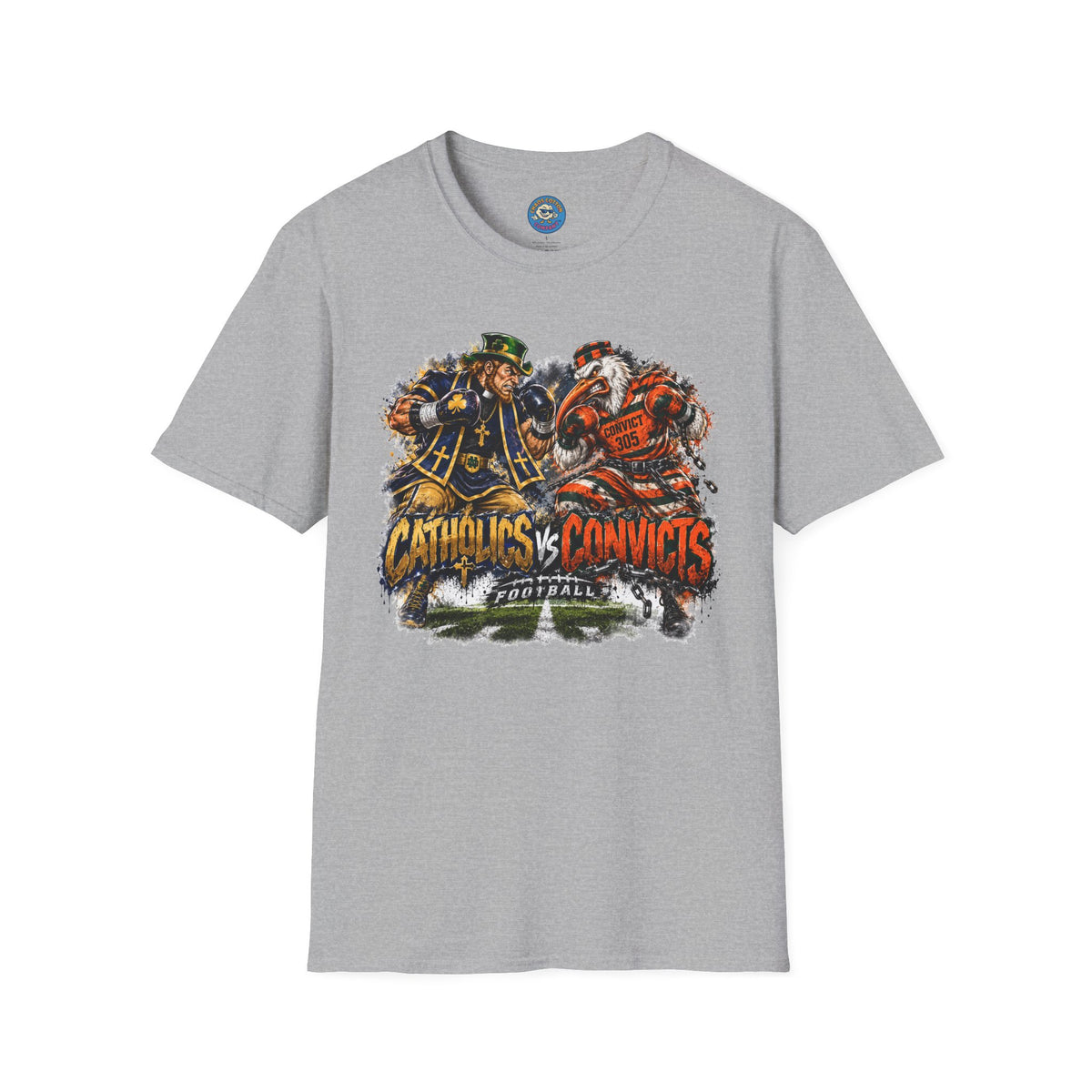 Catholics vs Convicts Rivalry Football T-Shirt
