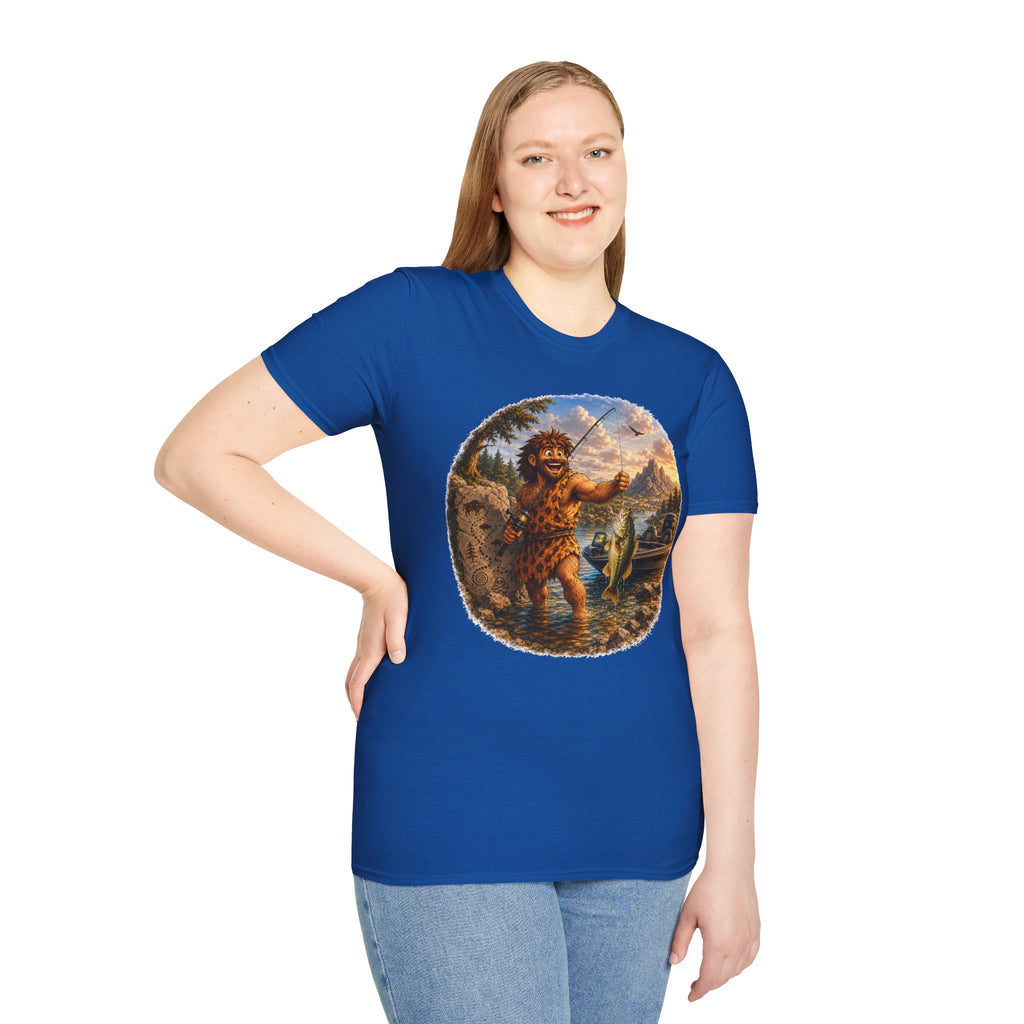 Caveman Goes Fishing T-Shirt