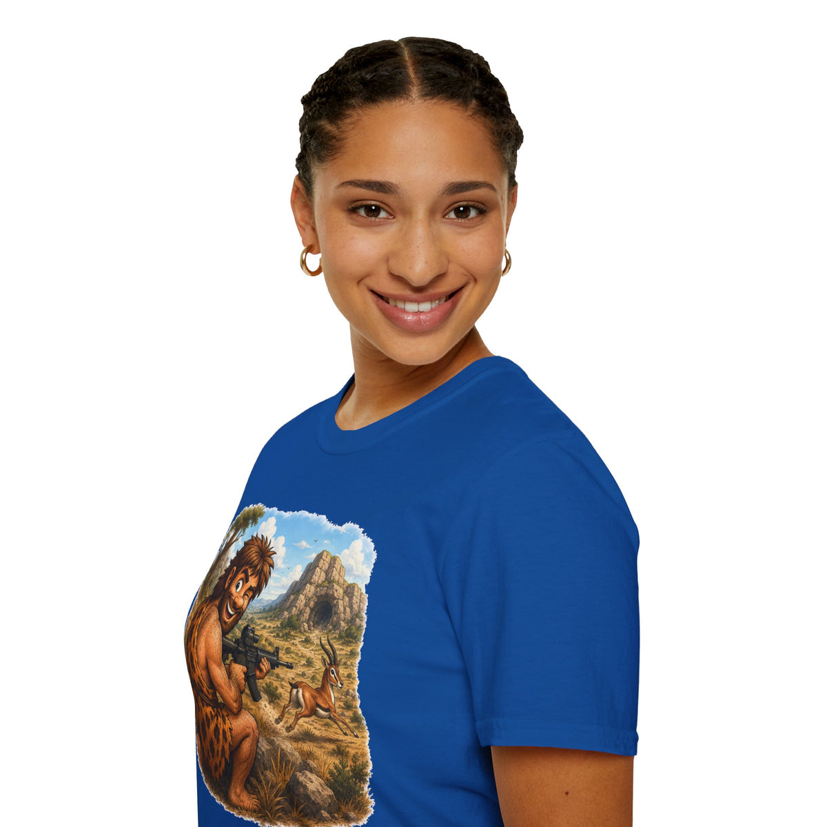 Caveman Hunting with an AR T-Shirt