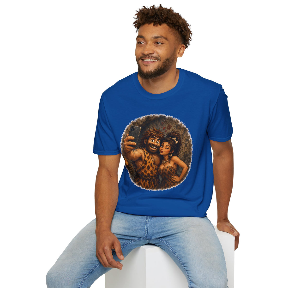 Caveman Couple Selfie T-Shirt