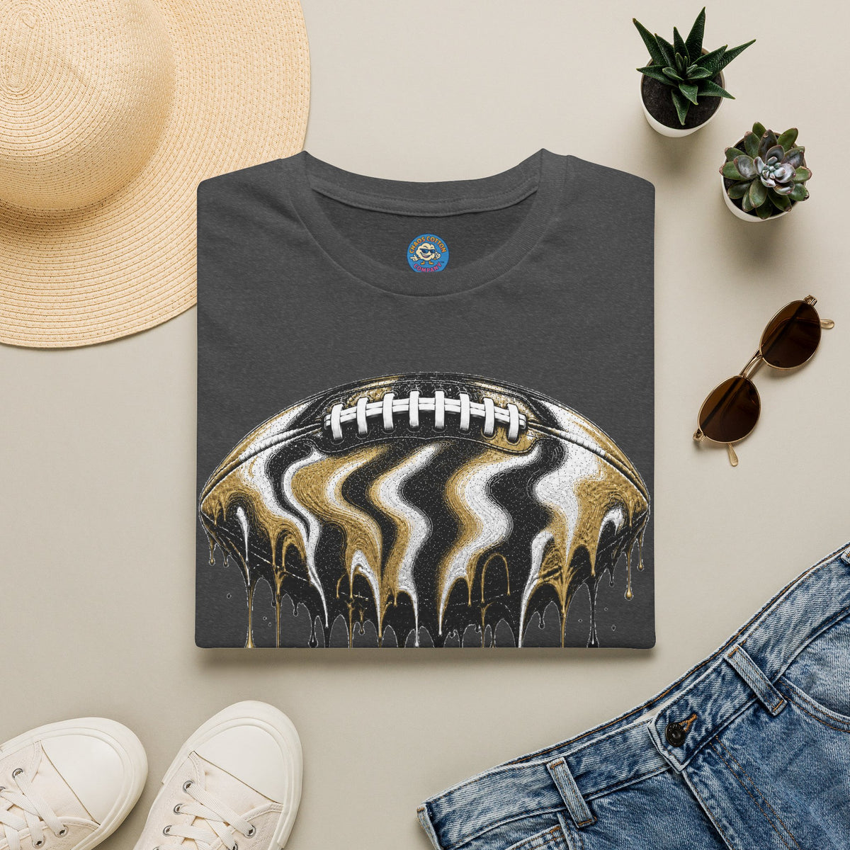 Vanderbilt Commodores Drip Football T-Shirt