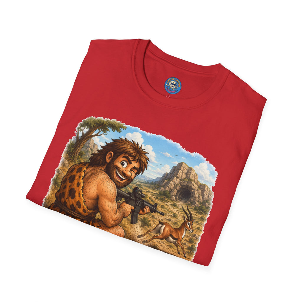 Caveman Hunting with an AR T-Shirt