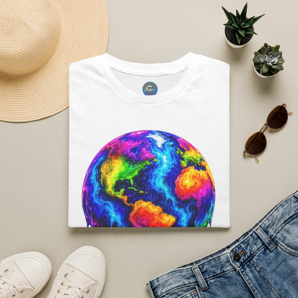 Rainbow Drip Earth T-Shirt