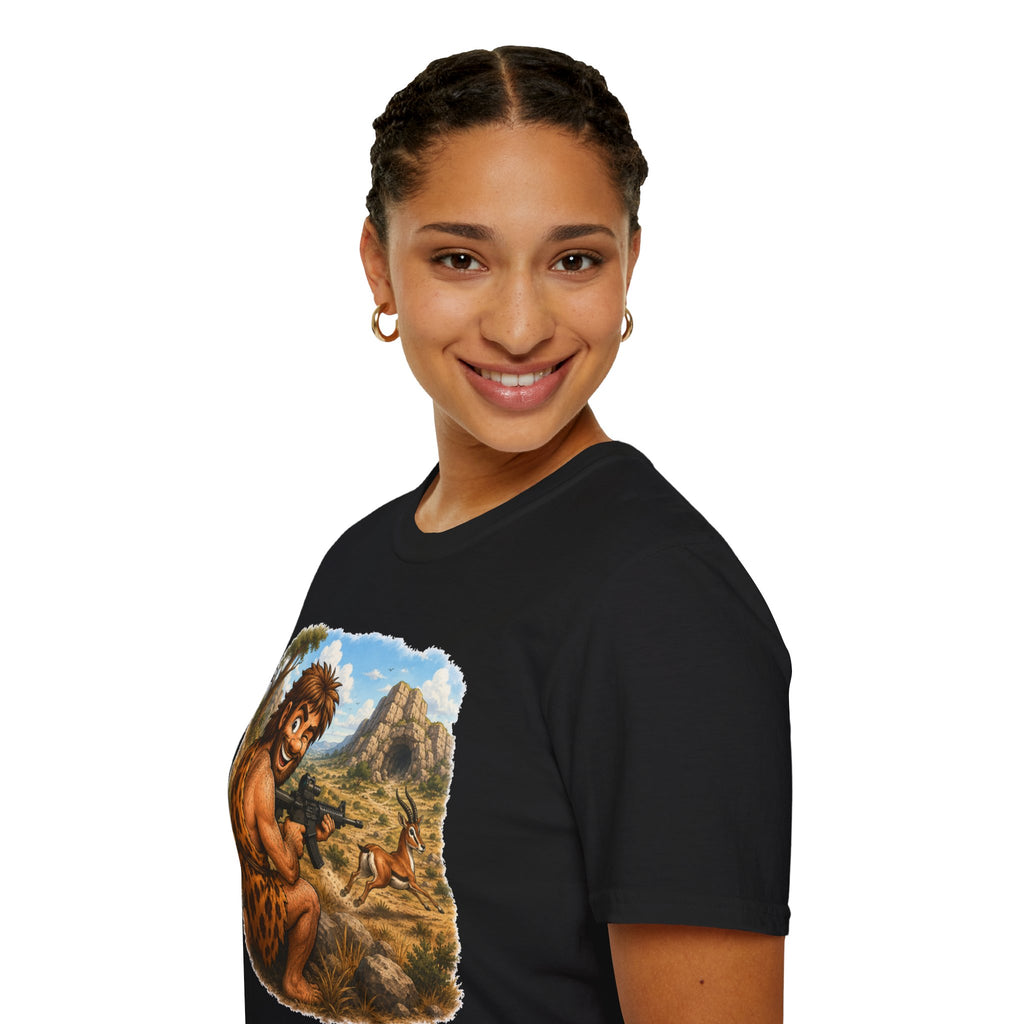 Caveman Hunting with an AR T-Shirt