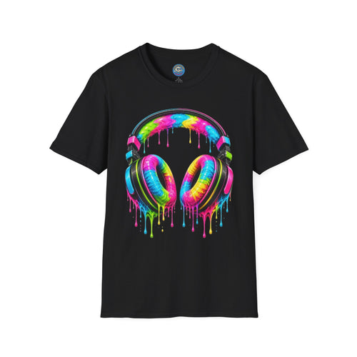 80's Neon Drip Headphones T-Shirt