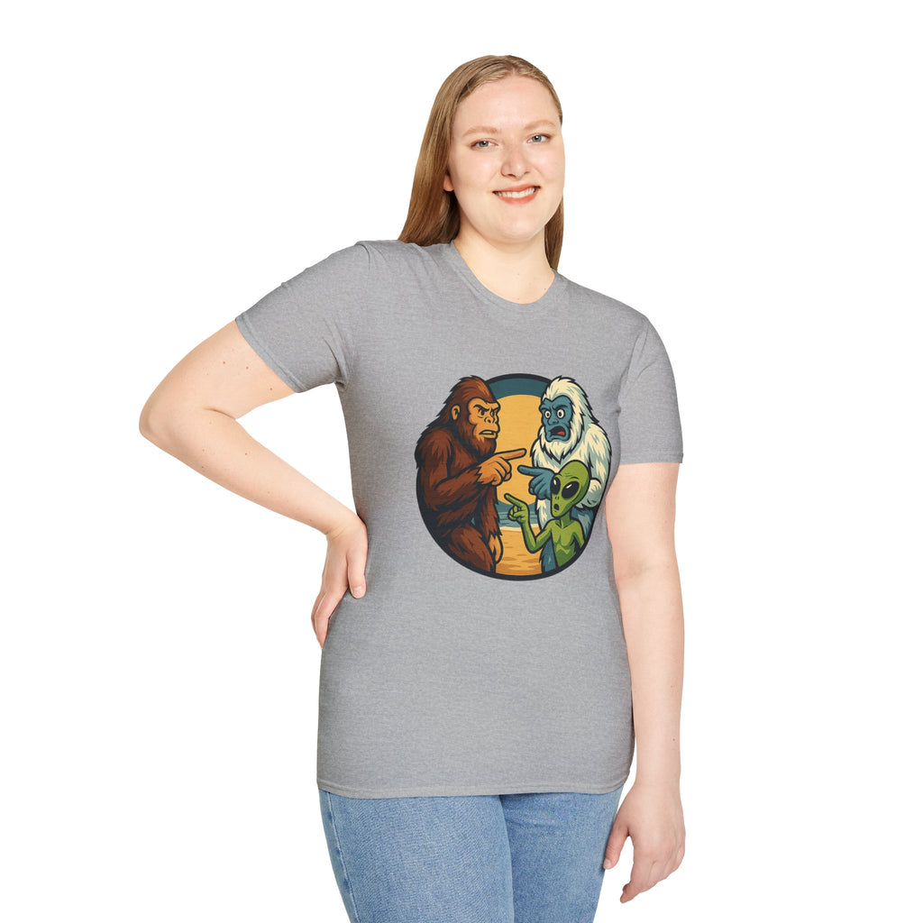 Wait... Youre Real Too? Bigfoot, Yeti and Alien T-Shirt