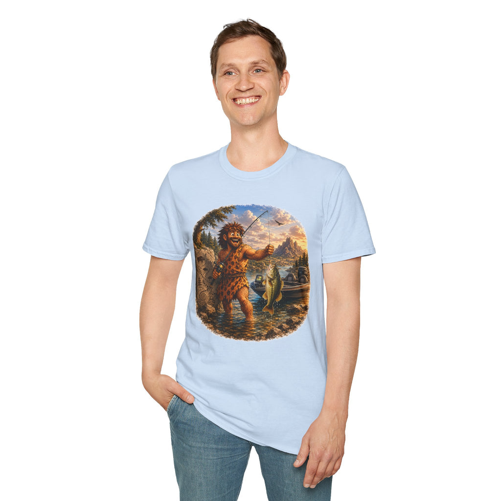 Caveman Goes Fishing T-Shirt
