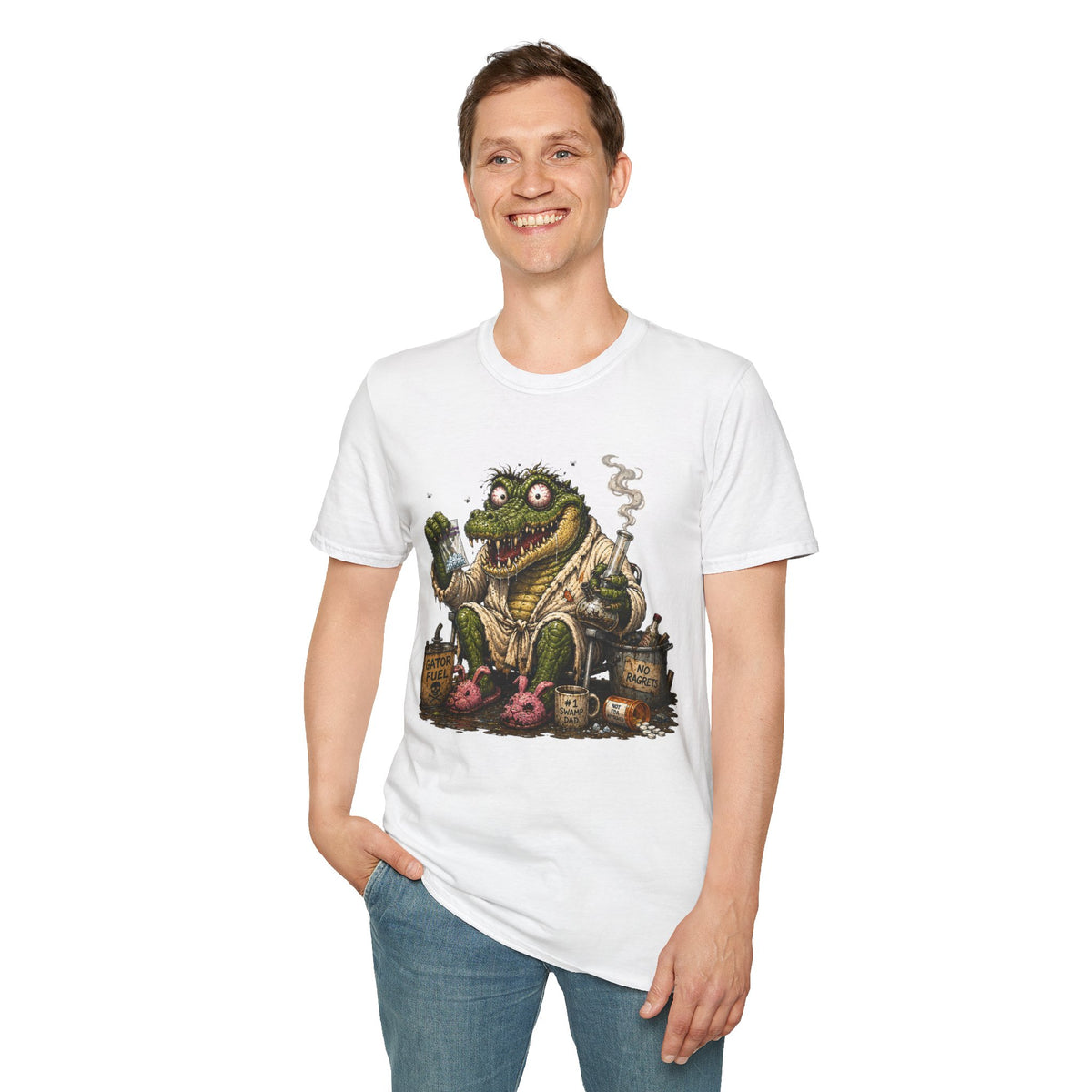 Gator Monster Smoking Pipe T-Shirt