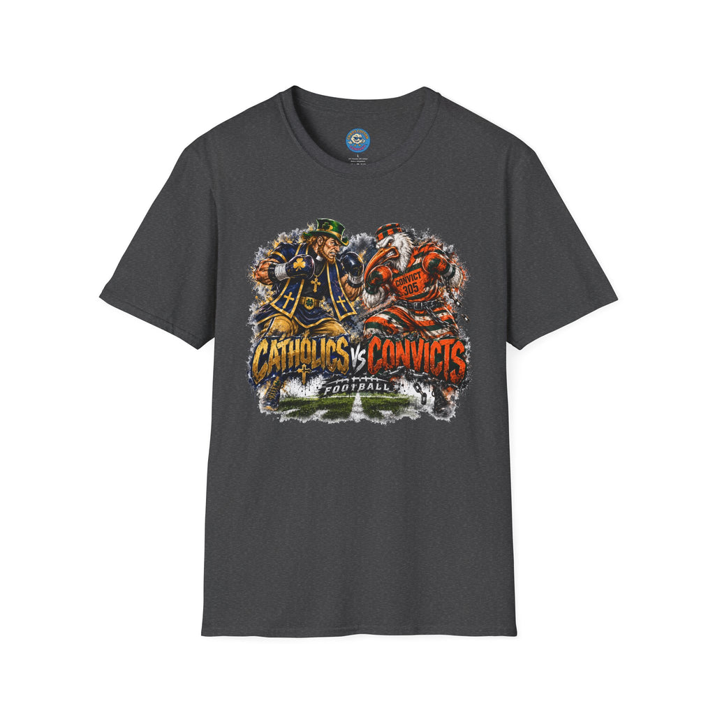 Catholics vs Convicts Rivalry Football T-Shirt