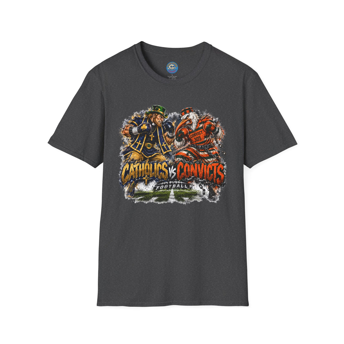 Catholics vs Convicts Rivalry Football T-Shirt