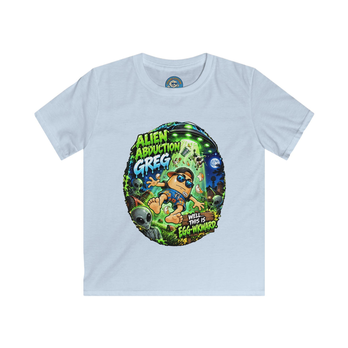 Greg the Egg "Alien Abduction" Kids T-Shirt