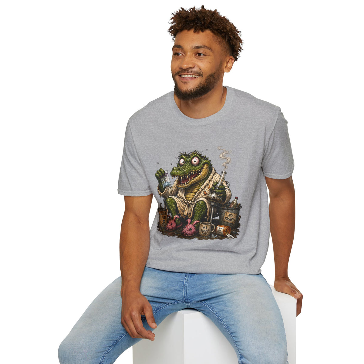 Gator Monster Smoking Pipe T-Shirt