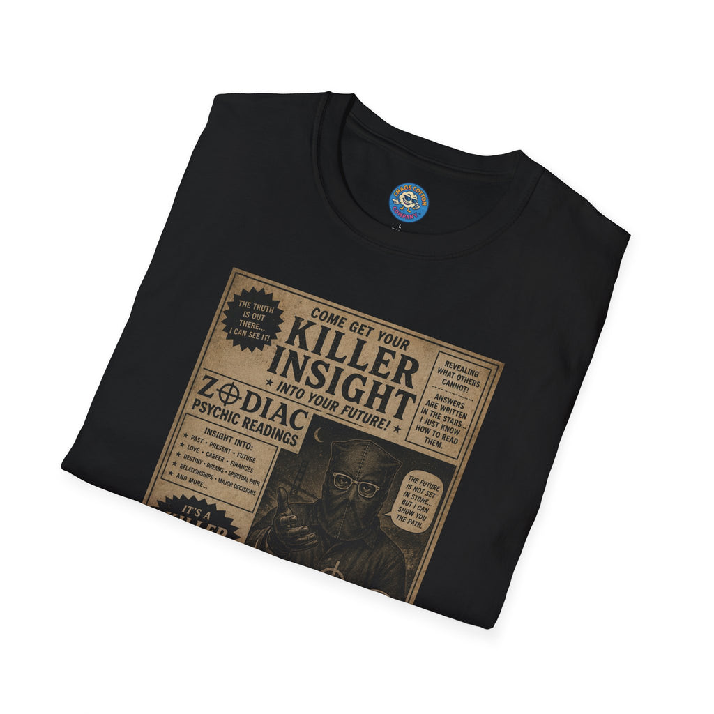 Killer Insight Vintage Newspaper Ad T-Shirt | Zodiac Psychic Readings