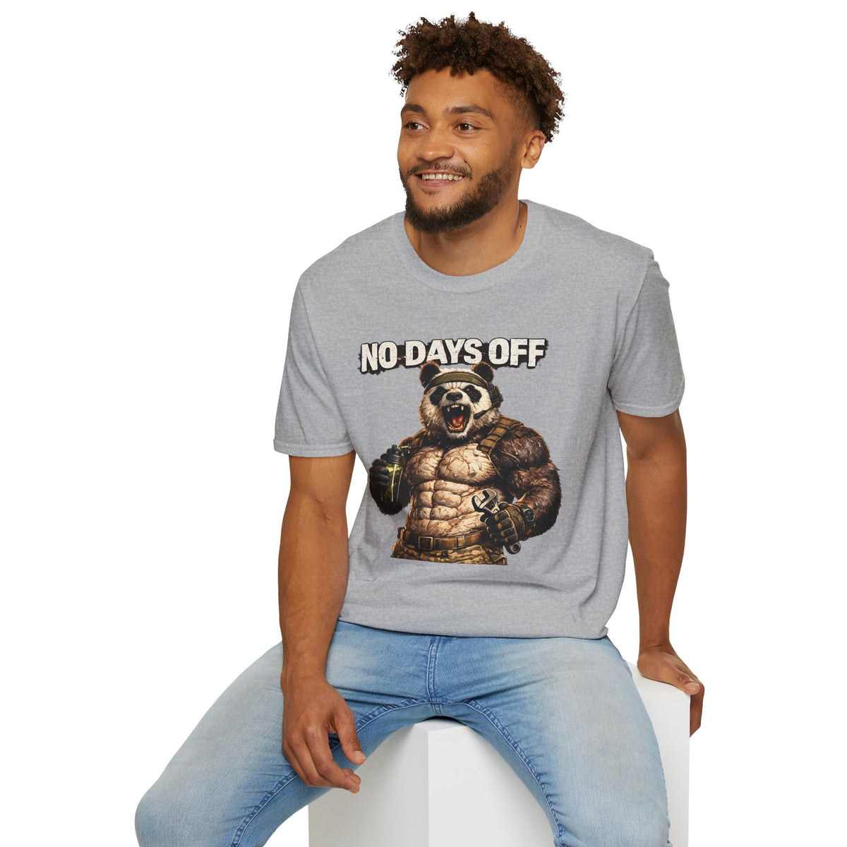 No Days Off Panda Workout T-Shirt