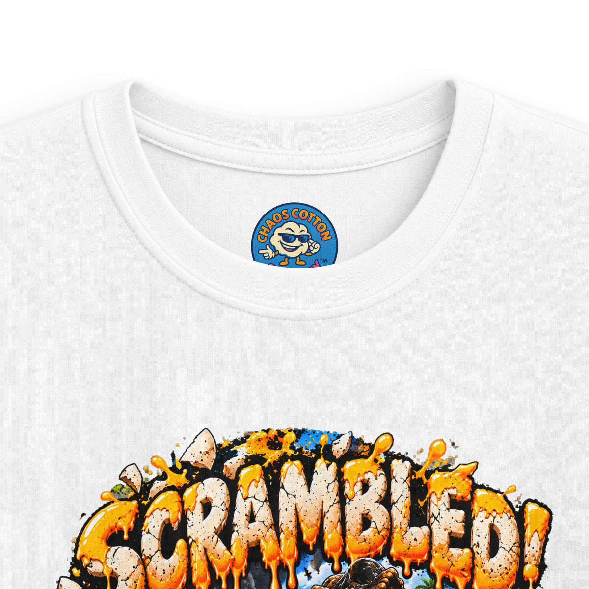 Greg the Egg "Scrambled Dinosaur" Kids T-Shirt