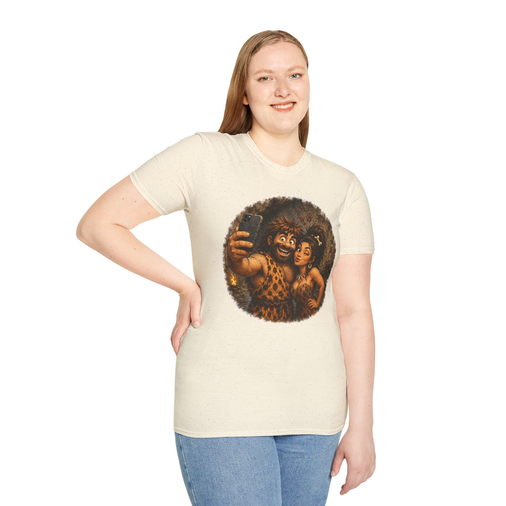 Caveman Couple Selfie T-Shirt
