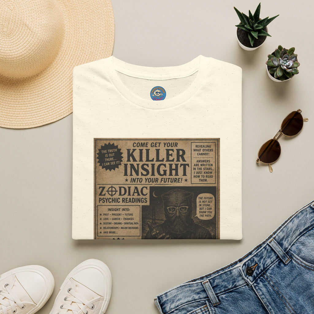 Killer Insight Vintage Newspaper Ad T-Shirt | Zodiac Psychic Readings