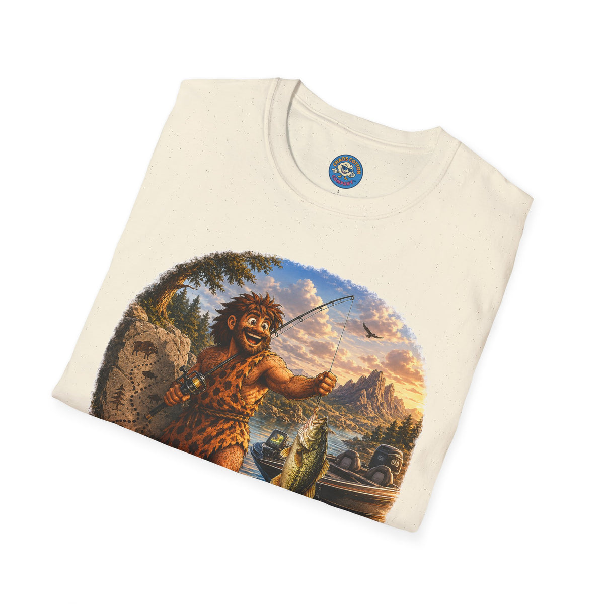 Caveman Goes Fishing T-Shirt