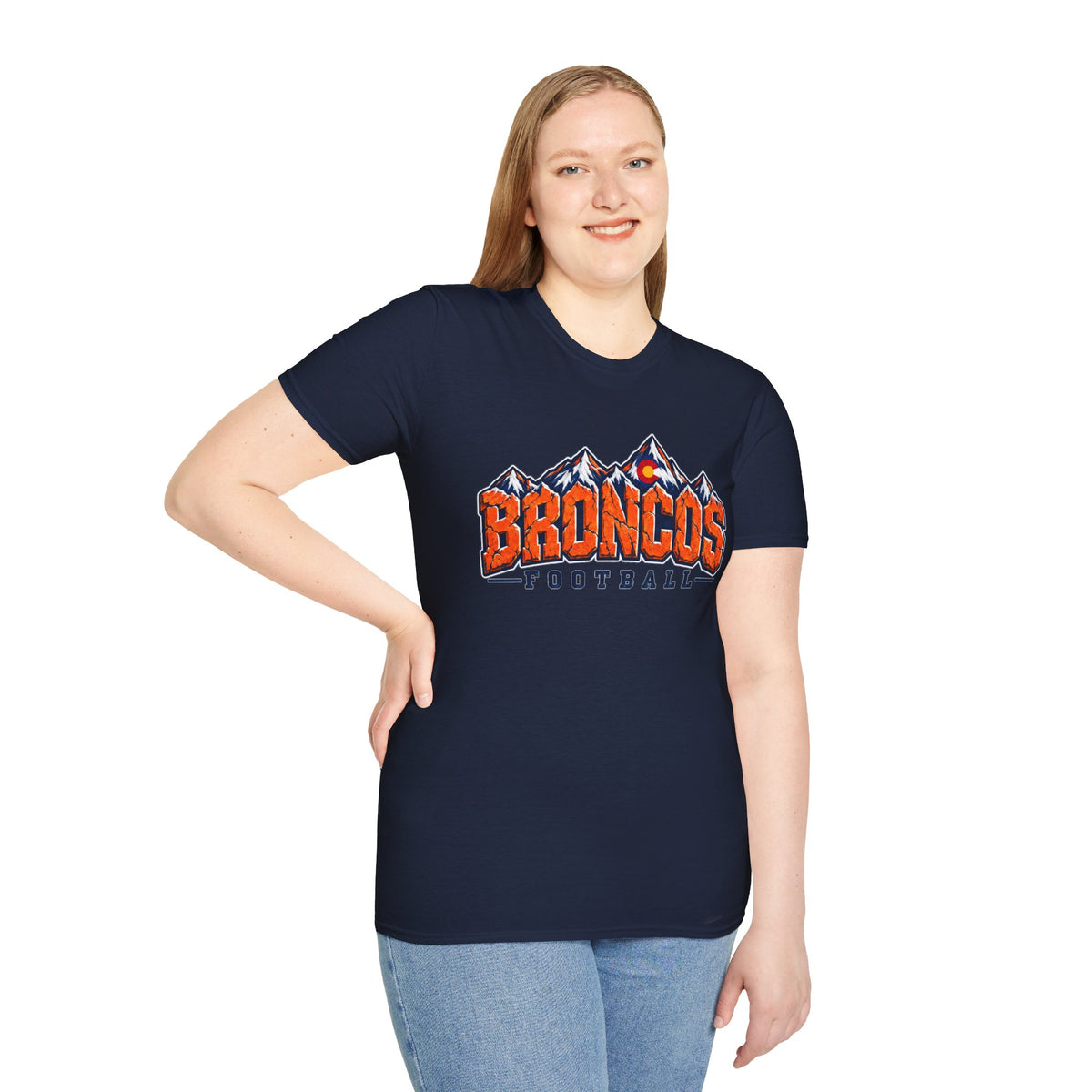 Broncos Football Mountain T-Shirt (V4)
