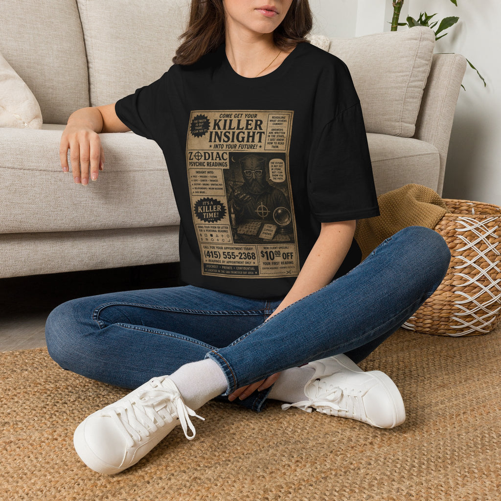 Killer Insight Vintage Newspaper Ad T-Shirt | Zodiac Psychic Readings