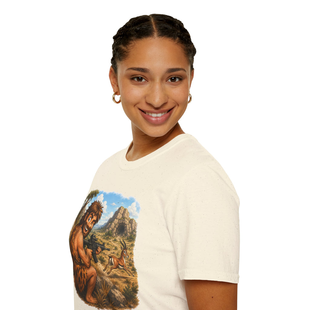 Caveman Hunting with an AR T-Shirt