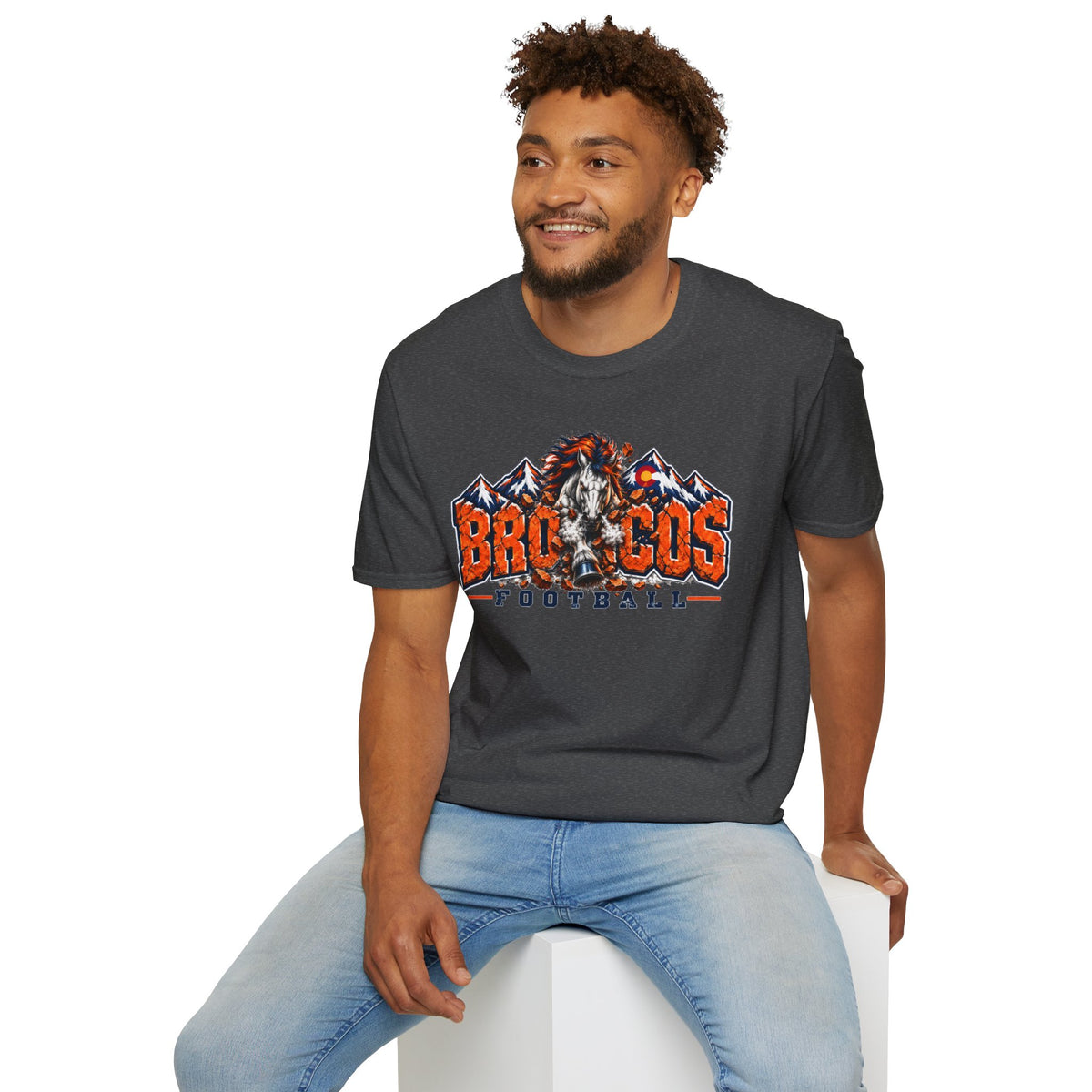 Broncos Football Mountain T-Shirt (V5)