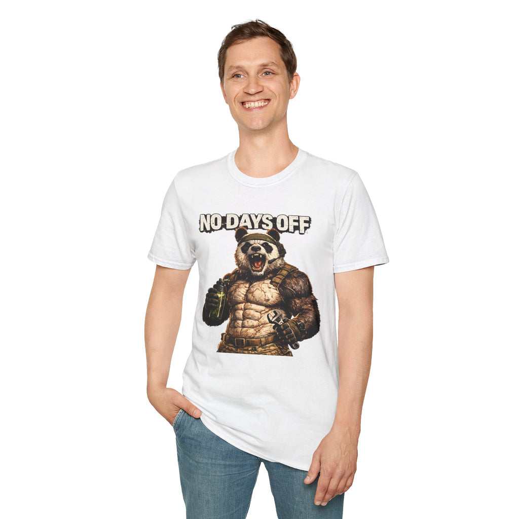 No Days Off Panda Workout T-Shirt